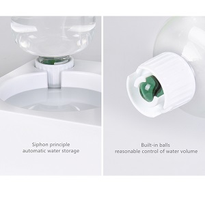 Marble design, siphon principle, stable water volume