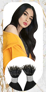 JET BLACK HAIR EXTENSIONS