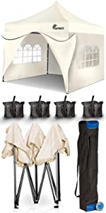 Ivory Gazebo with Walls