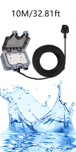10M Outdoor Extension Lead Waterproof Socket