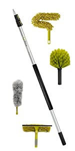 DocaPole 12’ ft foot cleaning dusting kit set extension pole duster squeegee DocaPole by Docazoo