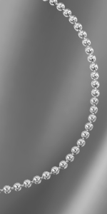 Amberta 925 Sterling Silver 2 mm Ball Chain Bracelet Size 7