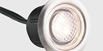 Warm White LED Round Garden Decking/Kitchen Plinth Lights Kit - IP67