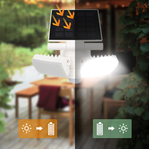 solar powered flood lights outdoor charging