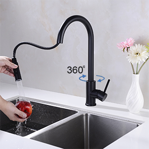 black kitchen tap