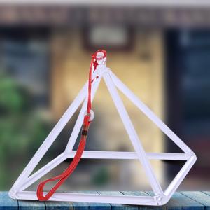 optically clear quartz crystal singing pyramid