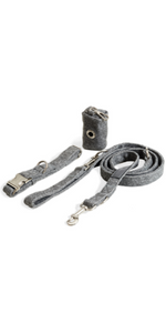 Dog leash dog leash set felt dog collar felt dog leash poop bag dog