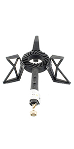 he camping burner is adjustable, and the size of the flame can be controlled by adjustment.