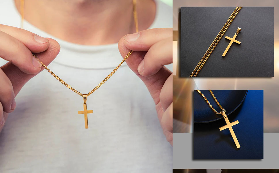 Cross Necklace for Men Women