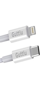 20W Fast Charging Cable Computable with Guttlu Charger