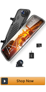 camera dash cam mirror rear screen touch front waterproof