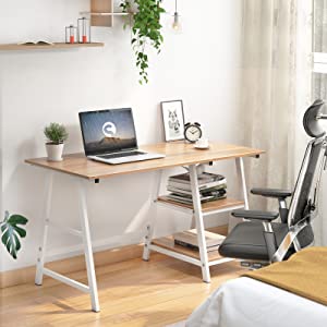 computer desk with shelf