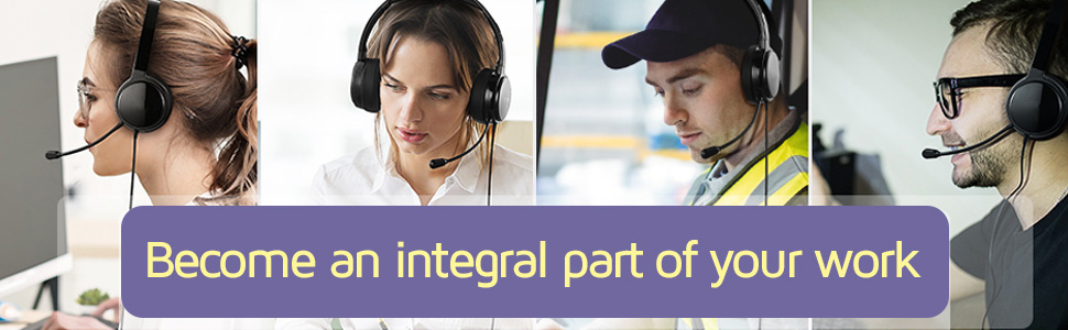 USB Headset with Microphone Noise Cancelling