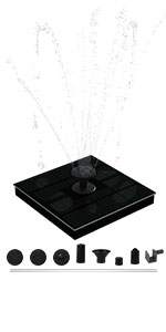 Square Solar Fountain Water Pump