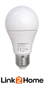 Link2Home E27/60W Equivalent WiFi LED Lamp, Smart Light Bulb
