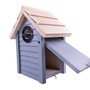 AllPetSolutions Blue Beach Hut Bird Nesting Box