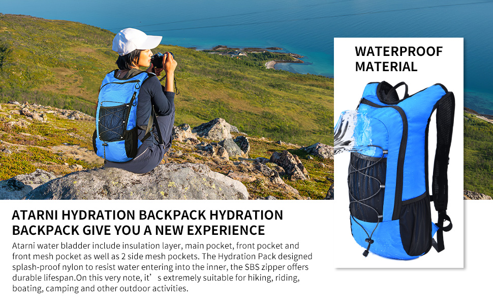 Hydration Backpack with Bladder Cycling 2L Water Bicycle Bag
