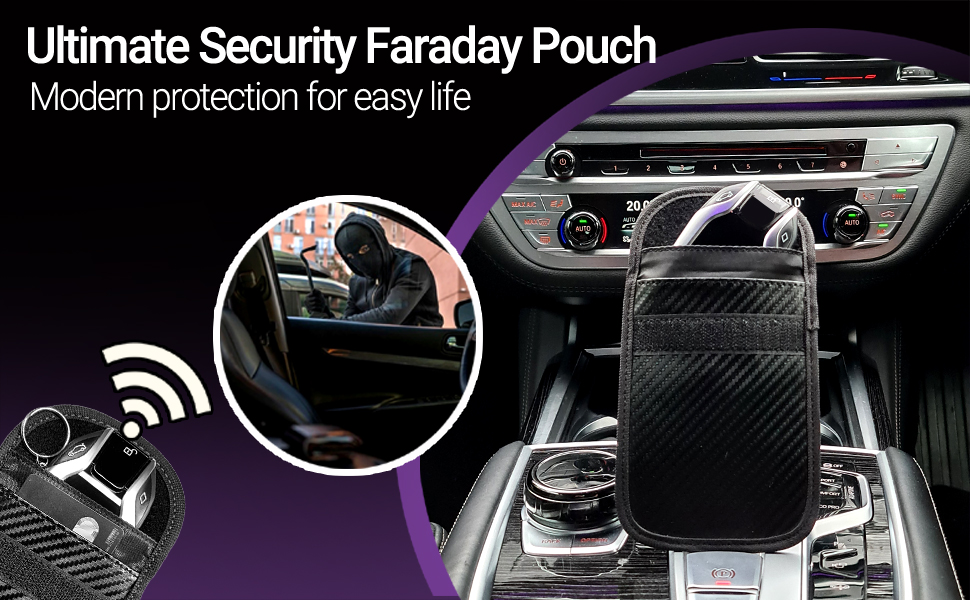Sevenwalls Faraday Box For Car keys, Faraday Box, Faraday Pouch for car keys, rfid blocker, security