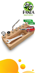 montessory screwsdriver board montessori materials busy board for kids waldorf Hand-Eye Coordination