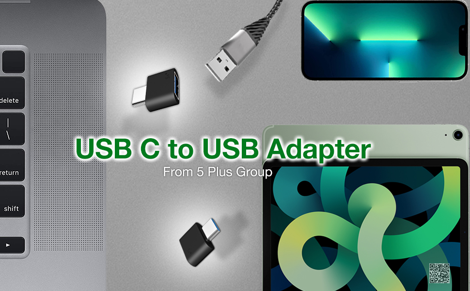 USB C to USB Adapter(2 Pack), Syntech USB-C Male to USB 3.0