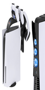2-In-1 Controller Charging Station with Cooling Fan for PS5 21