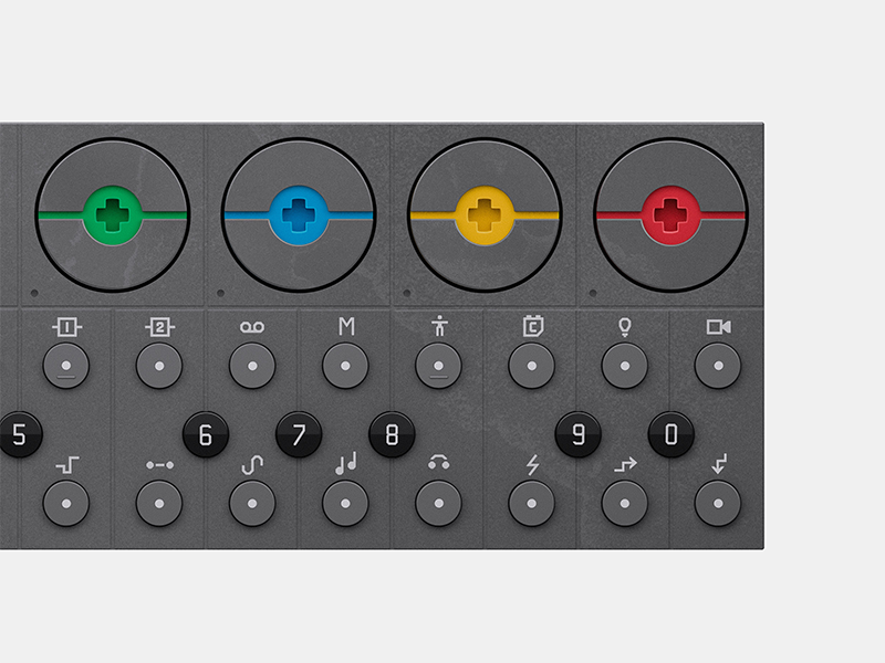 teenage engineering op-z dials