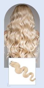 Elailite tape in hair extension real human hair