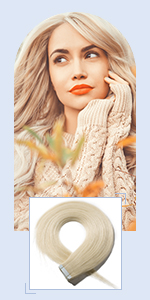 Elailite tape in hair extension real human hair