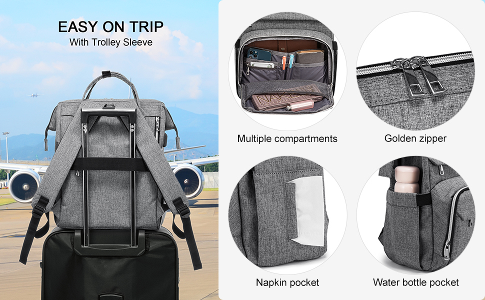 travel slim backpack for women