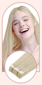 blonde hair tape in
