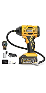 21V 180PSI Cordless Tire Inflator