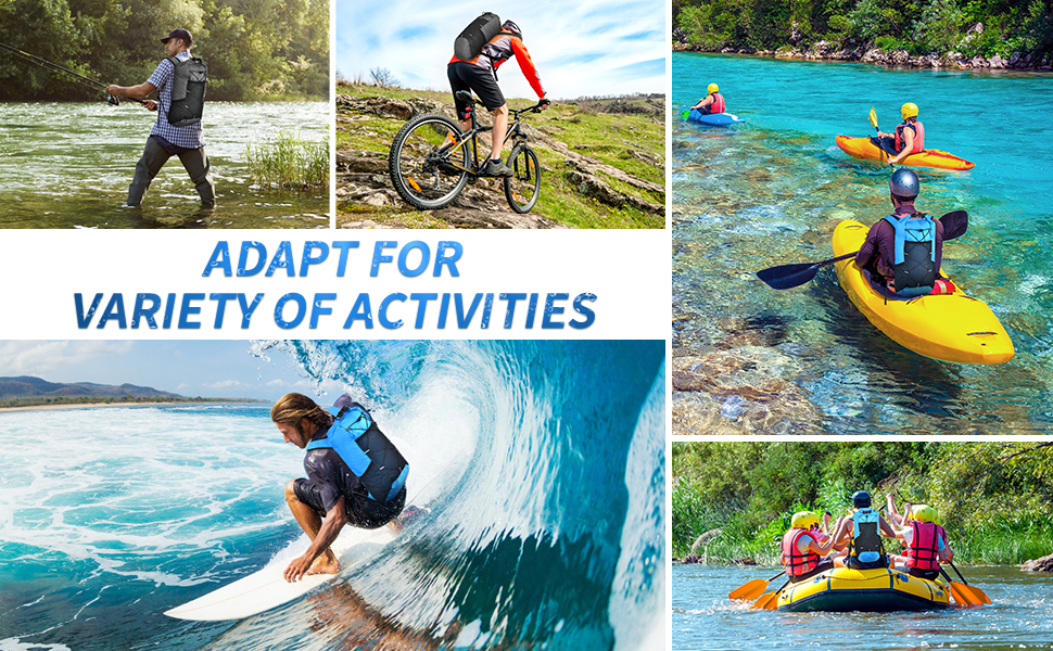 Waterproof Floating Dry Bag Backpack 20L Lightweight Kayak Floatable Drybag Sack