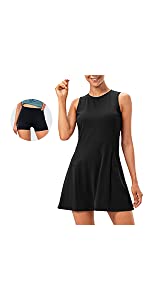 Arcweg Women's Exercise Workout Dress Sleeveless Detachable Atheletic Dress