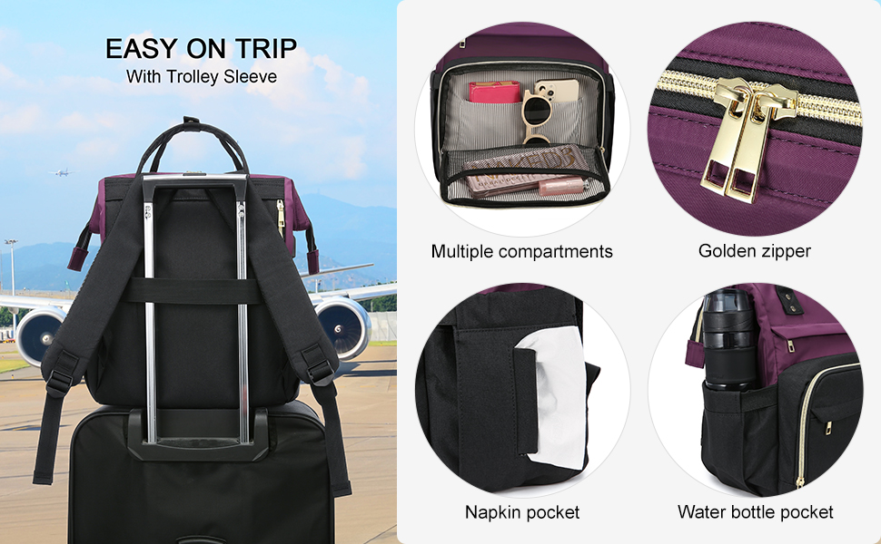 travel slim backpack for women