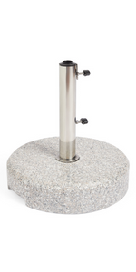 Grey Round Granite Parasol Base