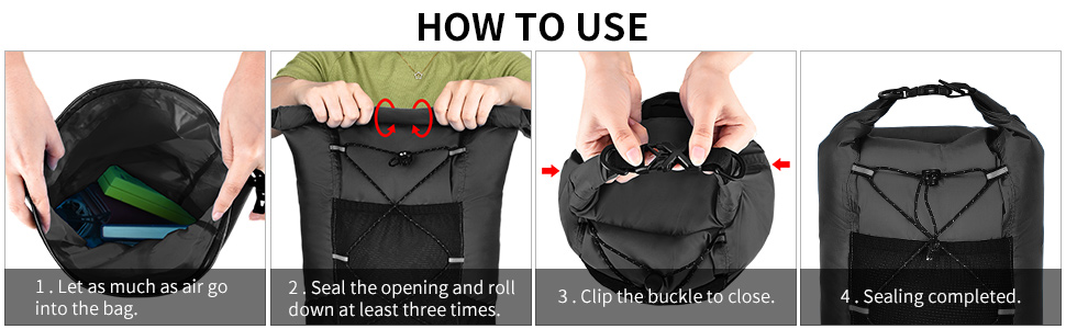 Waterproof Floating Dry Bag Backpack 20L Lightweight Kayak Floatable Drybag Sack