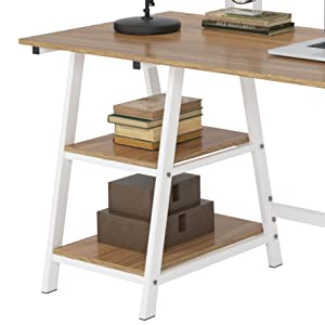 computer desk with shelf