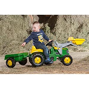 child using tractor