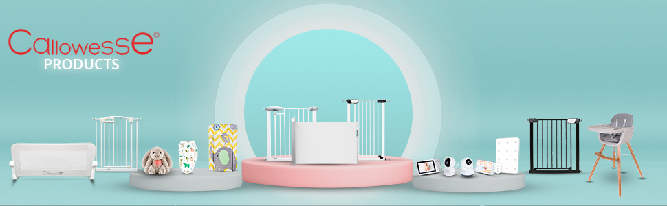 Callowesse Air 2 Retractable Stair Gate, for Baby and Pet, Mesh Safety Gate, extra wide