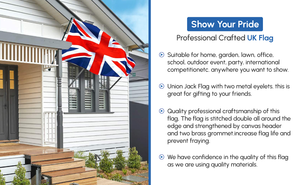 Union Jack Flags UK Flag with Eyelets