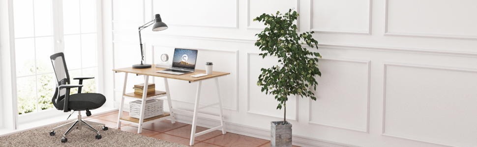 computer desk with shelf