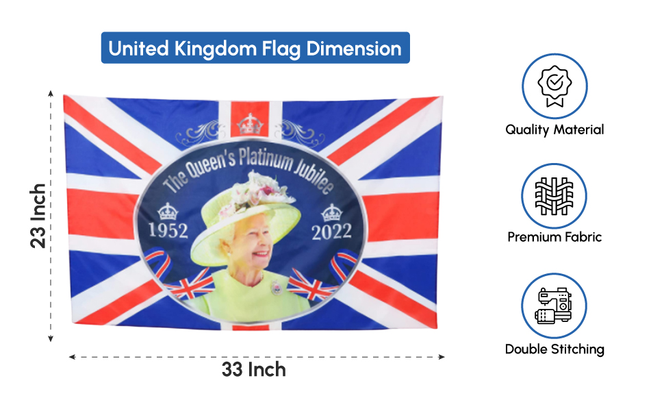 Large Union Jack Flag With String
