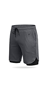 Arcweg Mens Running Shorts Gym 2 in 1 Sports Shorts