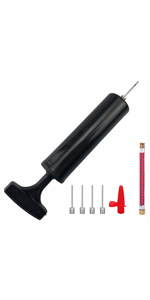 Inflator Ball Pump with 4 Pcs Needles and 1 Pcs Valve Adapter 1 Pcs Air Hose