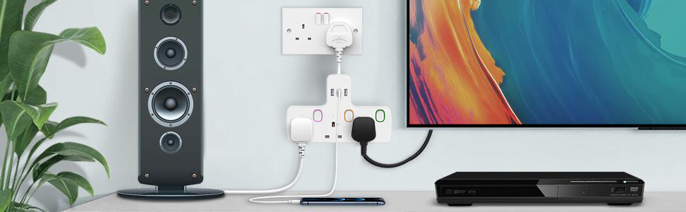 Plug Extension with USB short lead