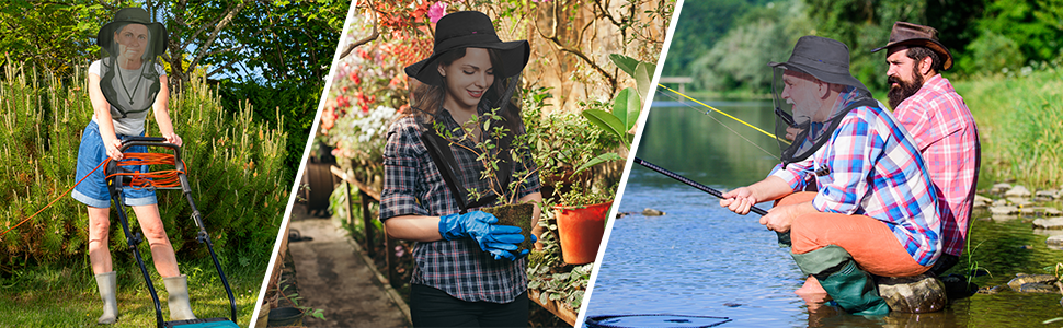 Mosquito Head Net Mesh Hat Face Netting Cover Midge Mask