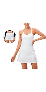 Arcweg Women's Exercise Workout Dress Sleeveless Detachable Atheletic Dress