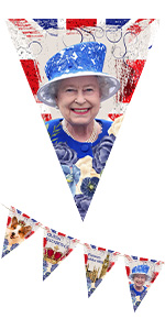 Bunting for Queen Platinum Jubilee Decorations 2022, Union Jack Bunting