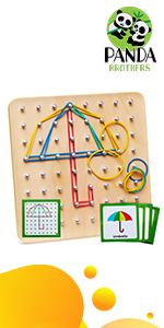Geoboard geoboards geoboard with rubber bands pattern cards puzzle tangram waldorf montessory stem