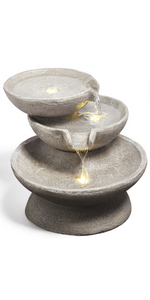 VonHaus 3 Bowl Water Feature